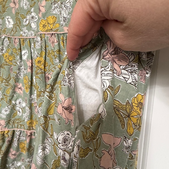 Cynthia Rowley Green Floral Tiered Dress Size Large - Picture 4 of 7